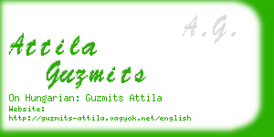 attila guzmits business card